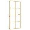 Vidaxl Innenür schmal 93x201,5 cm gehärtetes Glas und Aluminiumgoldfarbe