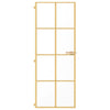 Vidaxl Innenür schmal 76x201,5 cm gehärtetes Glas und Aluminiumgoldfarbe