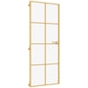 Vidaxl Innenür schmal 93x201,5 cm gehärtetes Glas und Aluminiumgoldfarbe