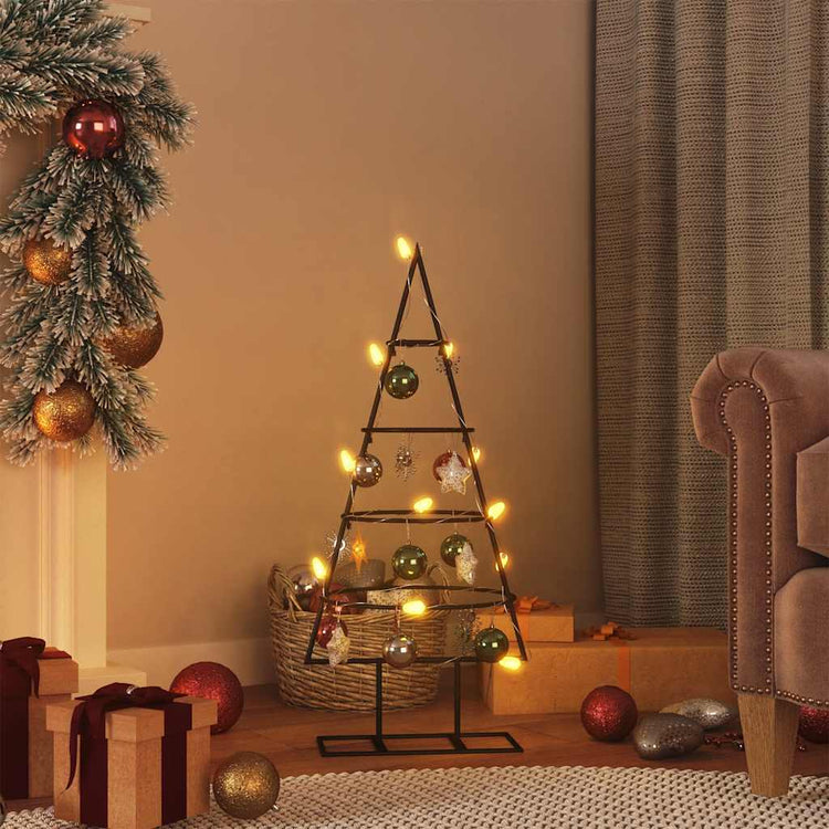 Vidaxl Weihnachtsdekoration Weihnachtsbaum 60 cm Metall Schwarz