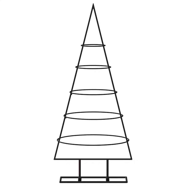 Vidaxl Weihnachtsdekoration Weihnachtsbaum 90 cm Metall Schwarz