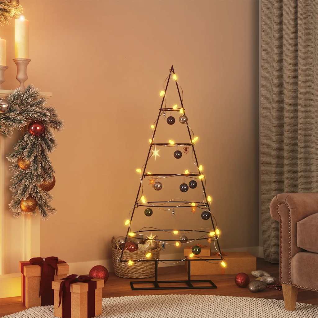 Vidaxl Weihnachtsdekoration Weihnachtsbaum 125 cm Metall Schwarz