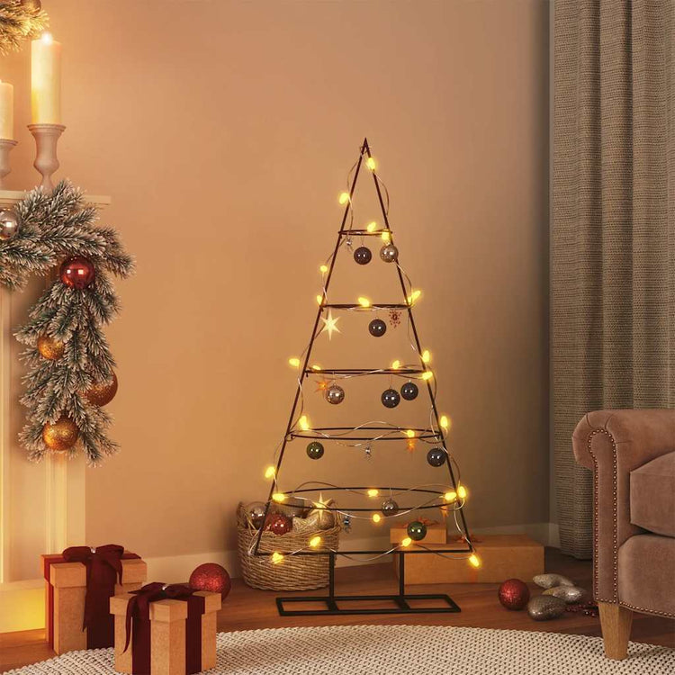 Vidaxl Weihnachtsdekoration Weihnachtsbaum 125 cm Metall Schwarz