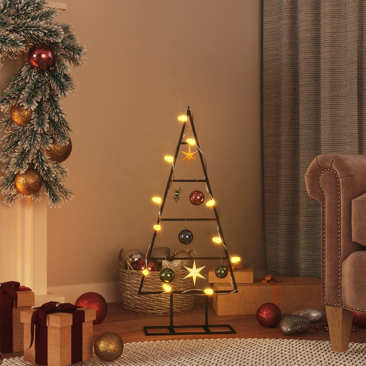VidaXL Weihnachtsdekoration Weihnachtsbaum 60 cm Metall Schwarz