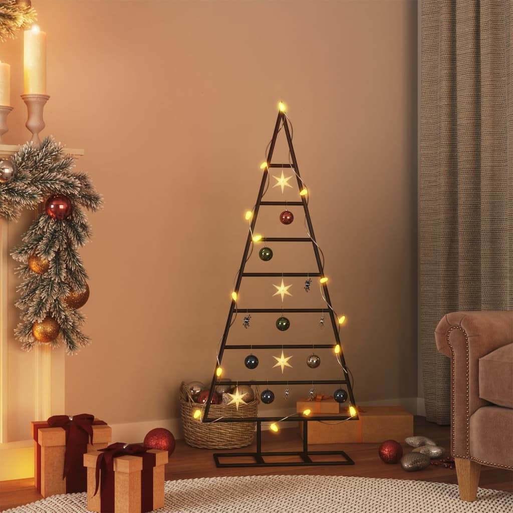 VidaXL Weihnachtsdekoration Weihnachtsbaum 125 cm Metall Schwarz