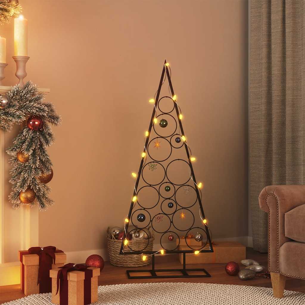 VidaXL Weihnachtsdekoration Weihnachtsbaum 125 cm Metall Schwarz