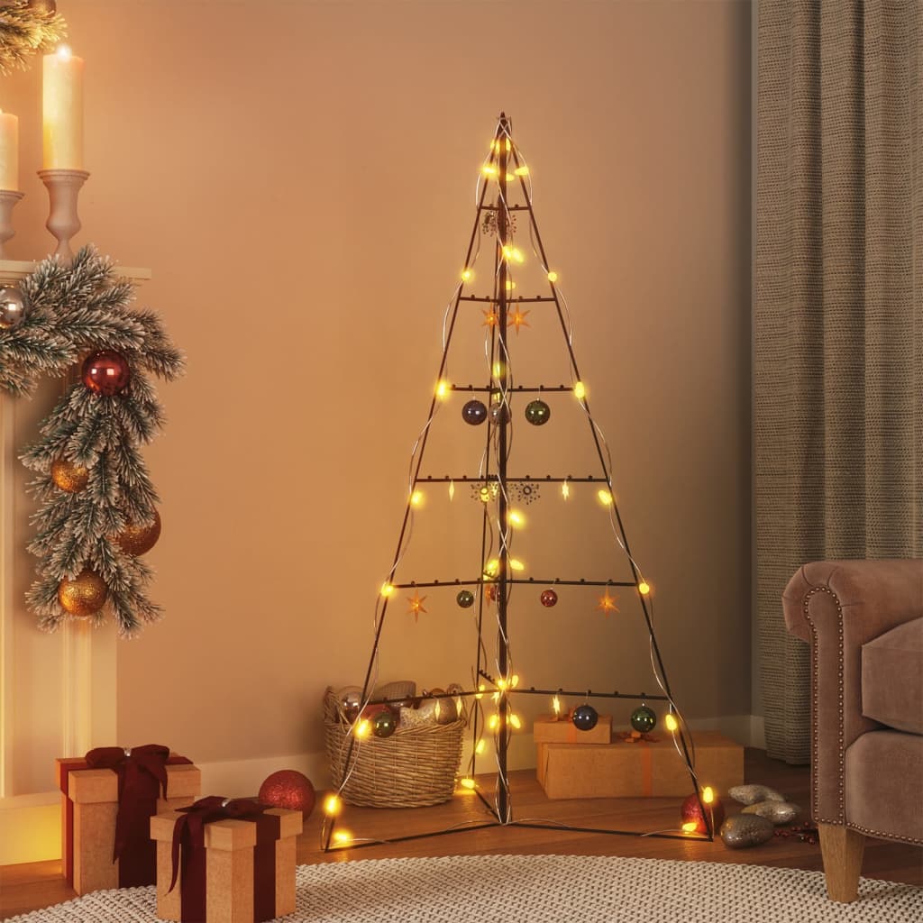 VidaXL Weihnachtsdekoration Weihnachtsbaum 140 cm Metall Schwarz