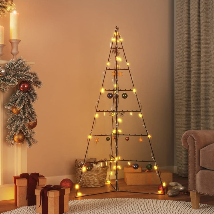 VidaXL Weihnachtsdekoration Weihnachtsbaum 140 cm Metall Schwarz