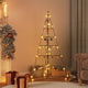 VidaXL Weihnachtsdekoration Weihnachtsbaum 140 cm Metall Schwarz