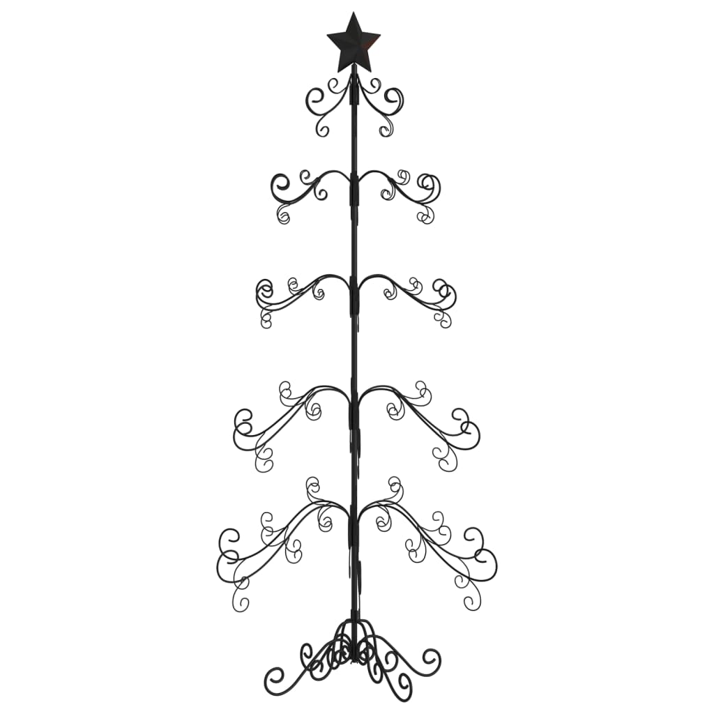 Vidaxl Weihnachtsdekoration Weihnachtsbaum 150 cm Metall Schwarz