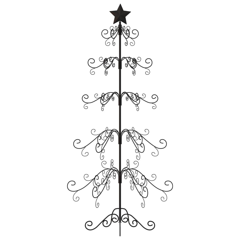 Vidaxl Weihnachtsdekoration Weihnachtsbaum 150 cm Metall Schwarz