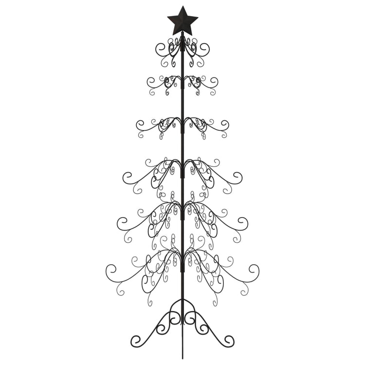 Vidaxl Weihnachtsdekoration Weihnachtsbaum 215 cm Metall Schwarz