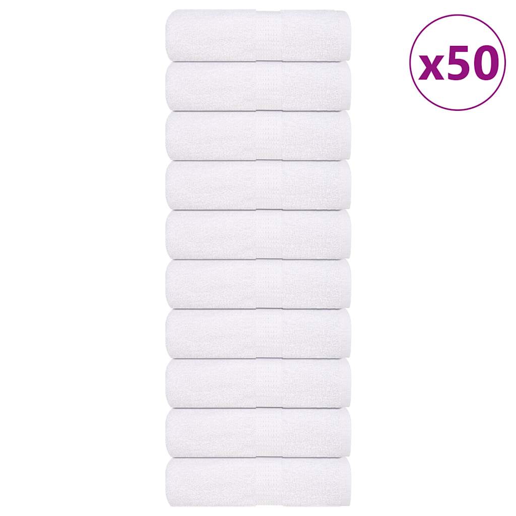 Vidaxl -Seifenwischtücher 50 ST 30 x 30 cm 360 g m² 100% Baumwollweiß