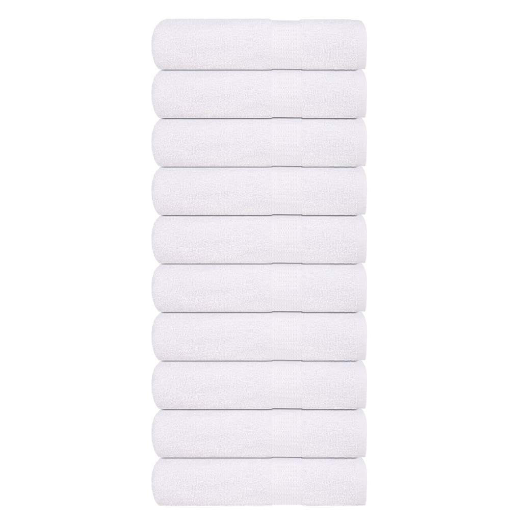 Vidaxl Badetücher 10 Stcs 100x150 cm 360 g m² 100% Baumwollweiß