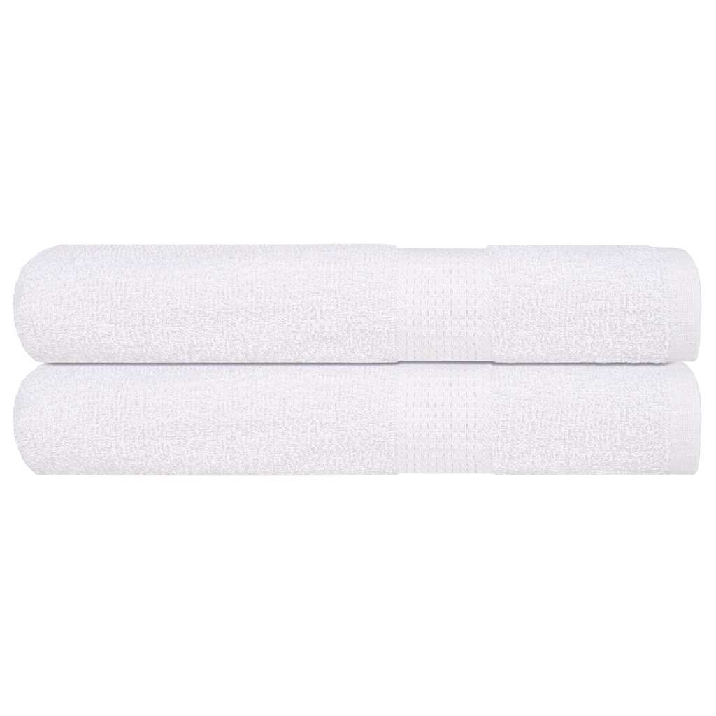 VIDAXL -Handtücher 2 PCs 100x200 cm 360 g m² 100% Baumwollweiß