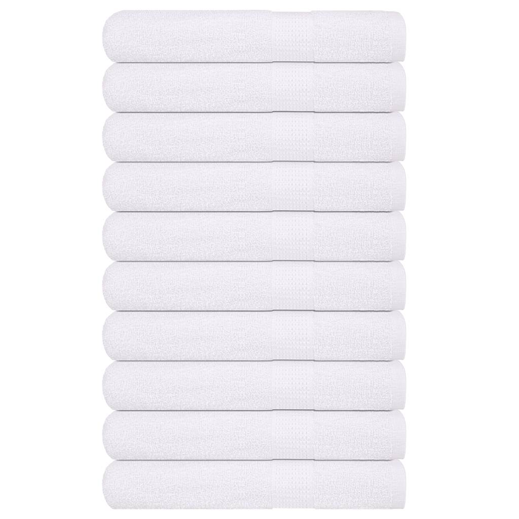 VIDAXL -Handtücher 10 Stcs 100x200 cm 360 g m² 100% Baumwollweiß