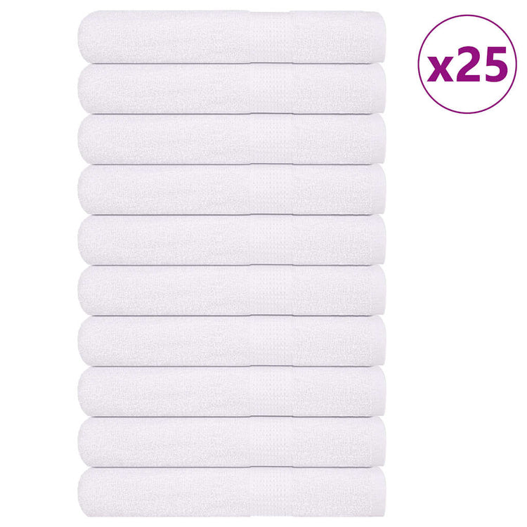 VIDAXL -Handtücher 25 ST 100x200 cm 360 g m² 100% Baumwollweiß