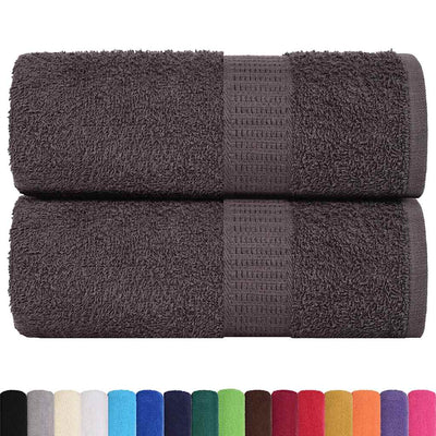 Vidaxl Waschlappen 2 ST 15x21 cm 360 g m² 100% Baumwoll -Anthrazitfarbe