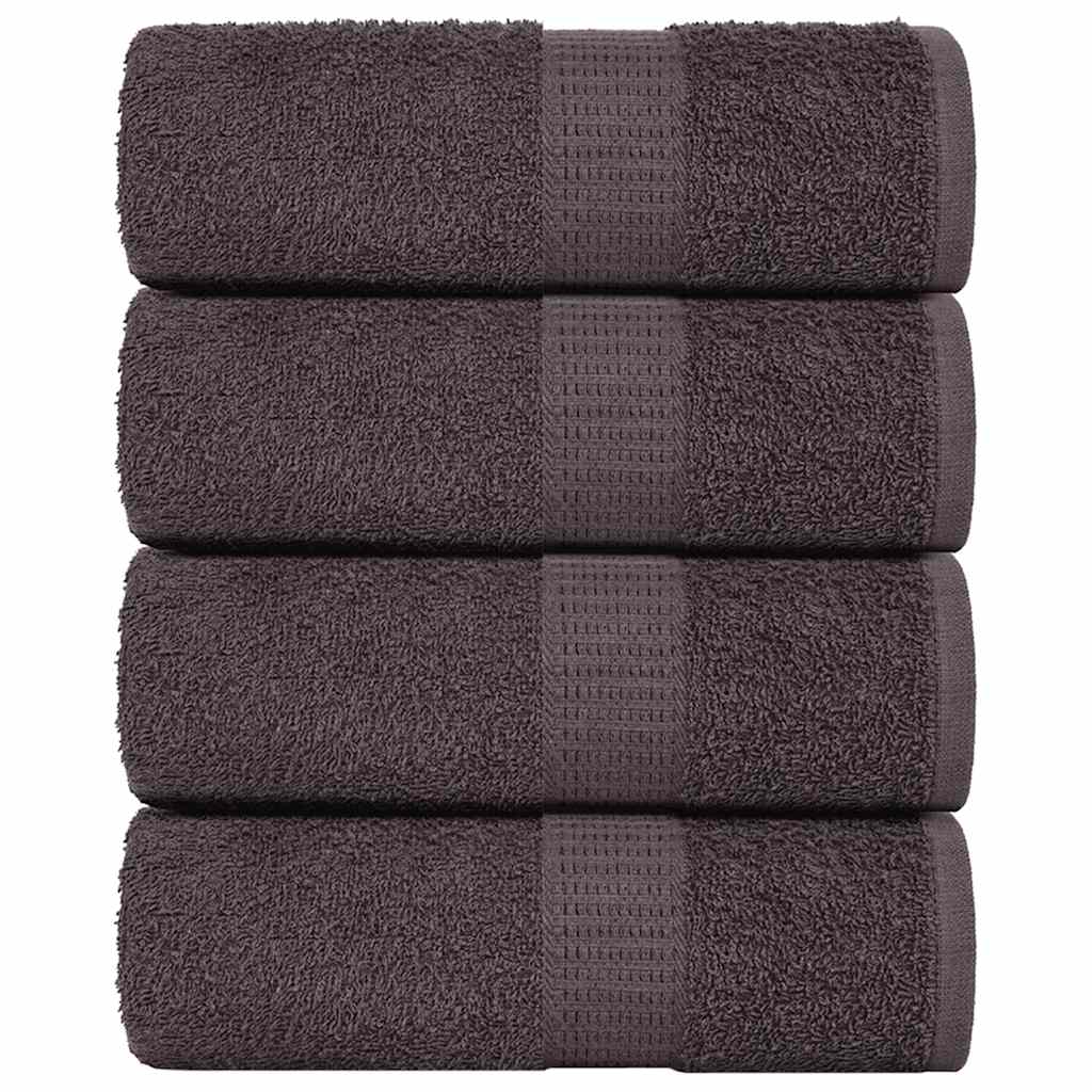 Vidaxl Waschlappen 4 ST 15x21 cm 360 g m² 100% Baumwoll -Anthrazitfarbe
