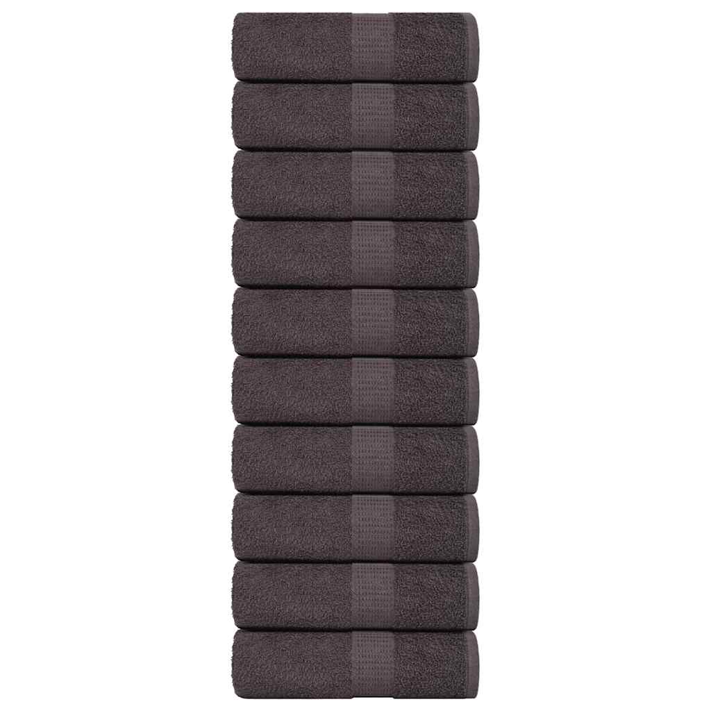 Vidaxl Waschlappen 10 ST 15x21 cm 360 g m² 100% Baumwoll -Anthrazitfarbe