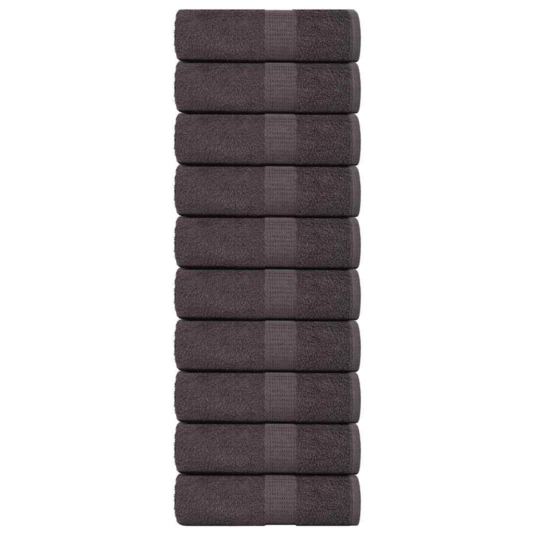 Vidaxl Waschlappen 10 ST 15x21 cm 360 g m² 100% Baumwoll -Anthrazitfarbe