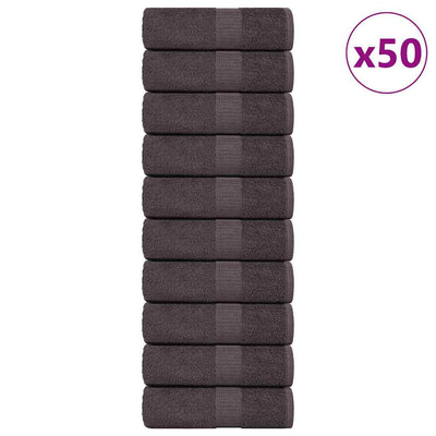 Vidaxl Waschlappen 50 ST 15x21 cm 360 g m² 100% Baumwoll -Anthrazitfarbe
