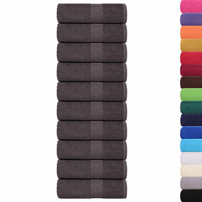 Vidaxl Waschlappen 50 ST 15x21 cm 360 g m² 100% Baumwoll -Anthrazitfarbe