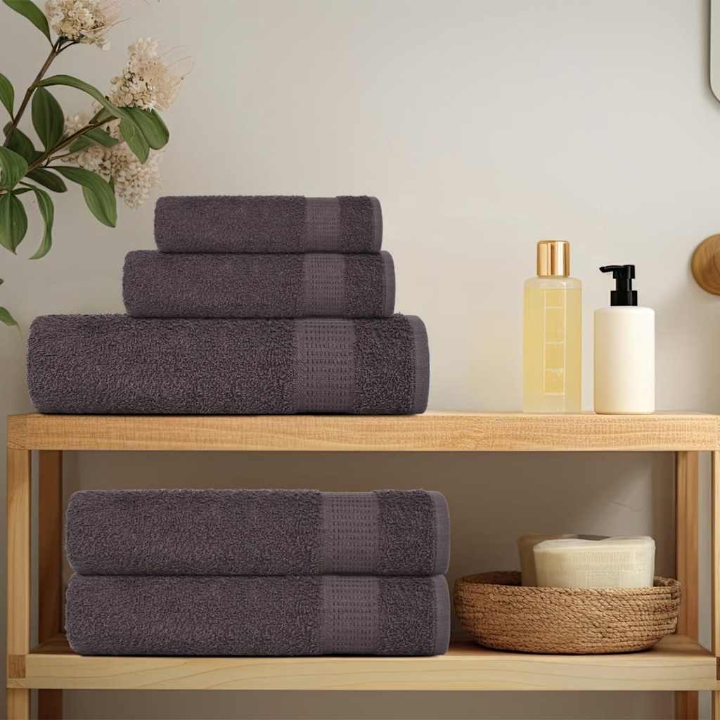 Vidaxl Waschlappen 50 ST 15x21 cm 360 g m² 100% Baumwoll -Anthrazitfarbe
