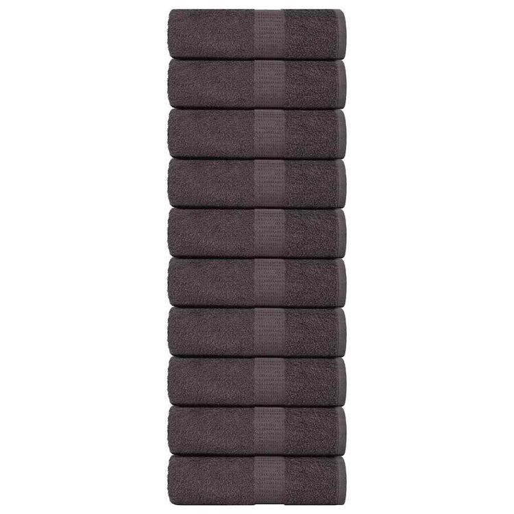 Vidaxl -Seifenwischtücher 10 ST 30 x 30 cm 360 g m² 100% Baumwoll -Anthrazitfarbe