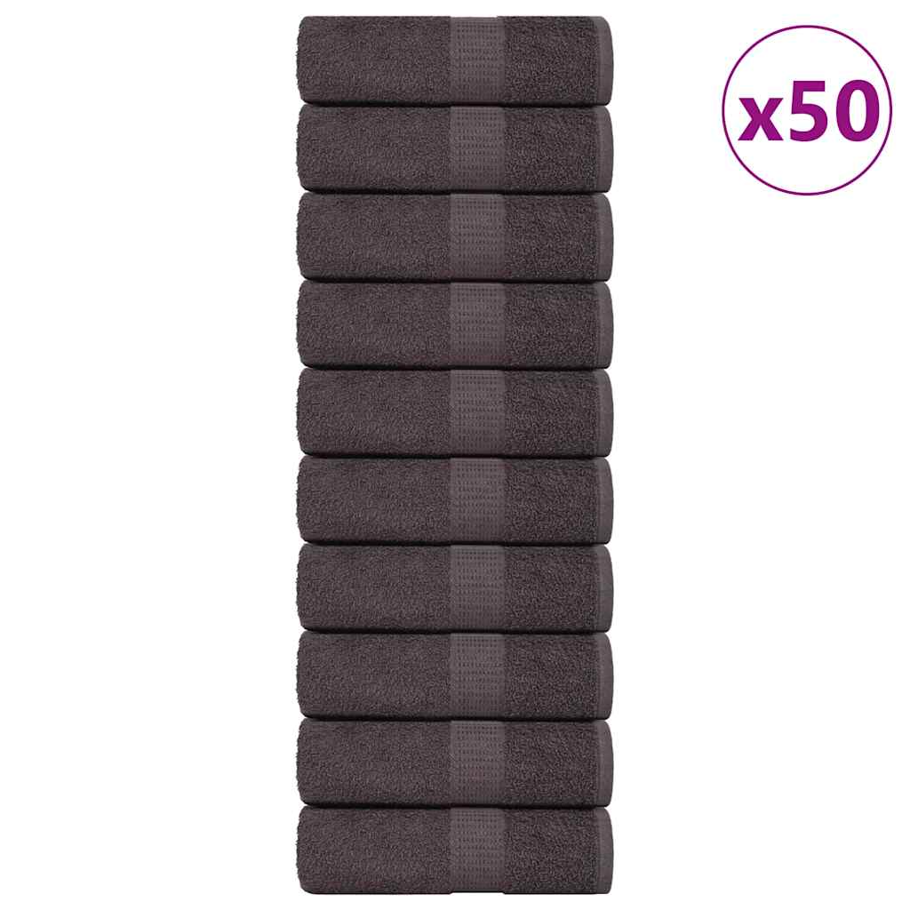 VIDAXL GAST WIPES 50ST 30 x 50 cm 360 g m² 100% Baumwoll -Anthrazit -gelöscht