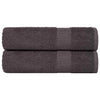 VIDAXL -Handtücher 2 ST 50x100 cm 360 g m² 100% Baumwoll -Anthrazitfarbe