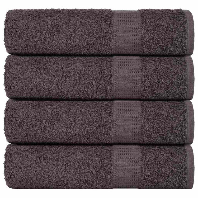 VIDAXL -Handtücher 4 ST 50x100 cm 360 g m² 100% Baumwoll -Anthrazitfarbe