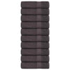 VIDAXL -Handtücher 10st 50 x 100 cm 360 g m² 100% Baumwoll -Anthrazitfarbe