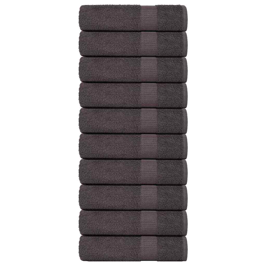 VIDAXL -Handtücher 10st 50 x 100 cm 360 g m² 100% Baumwoll -Anthrazitfarbe