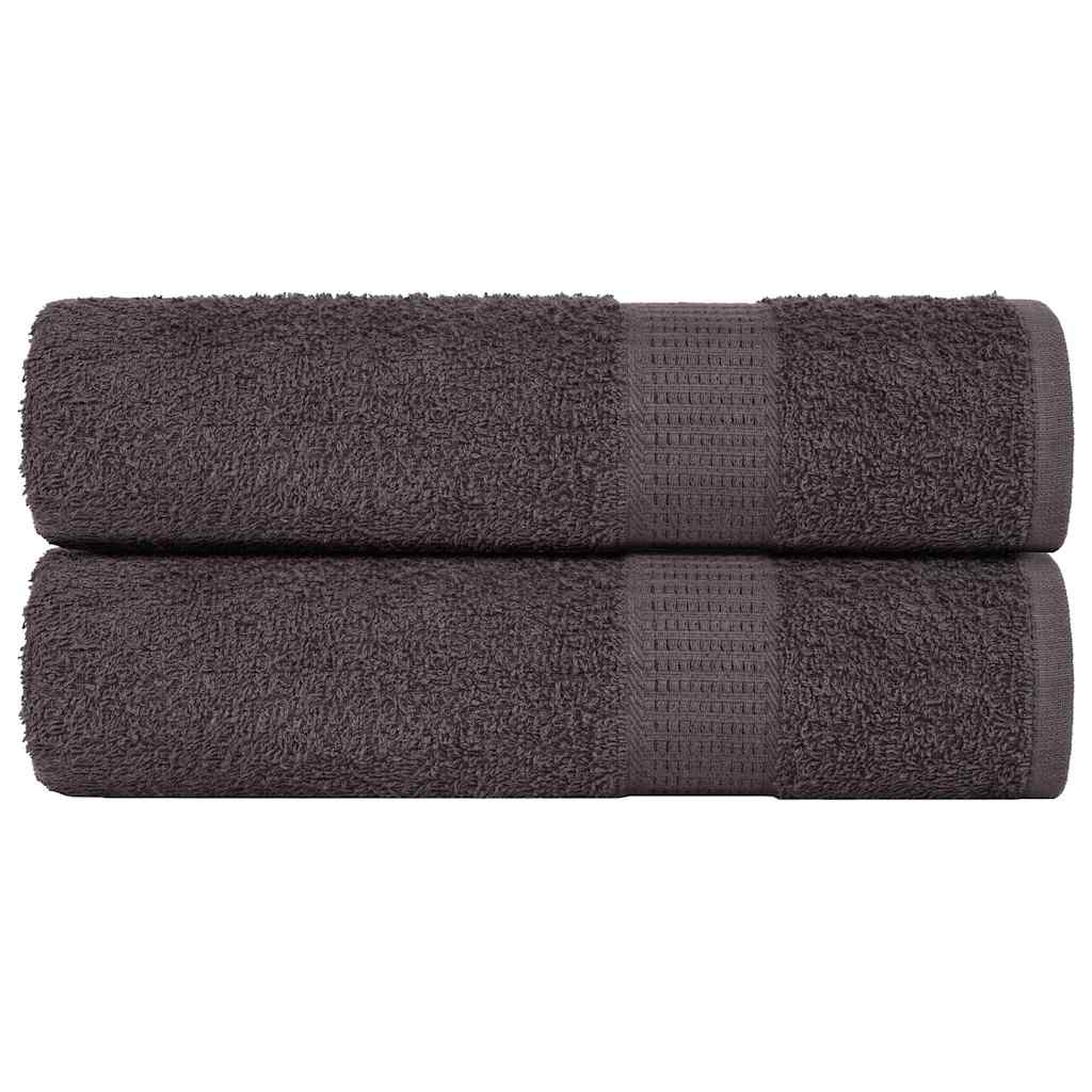 VIDAXL Duschtücher 2 ST 70x140 cm 360 g m² 100% Baumwoll -Anthrazit