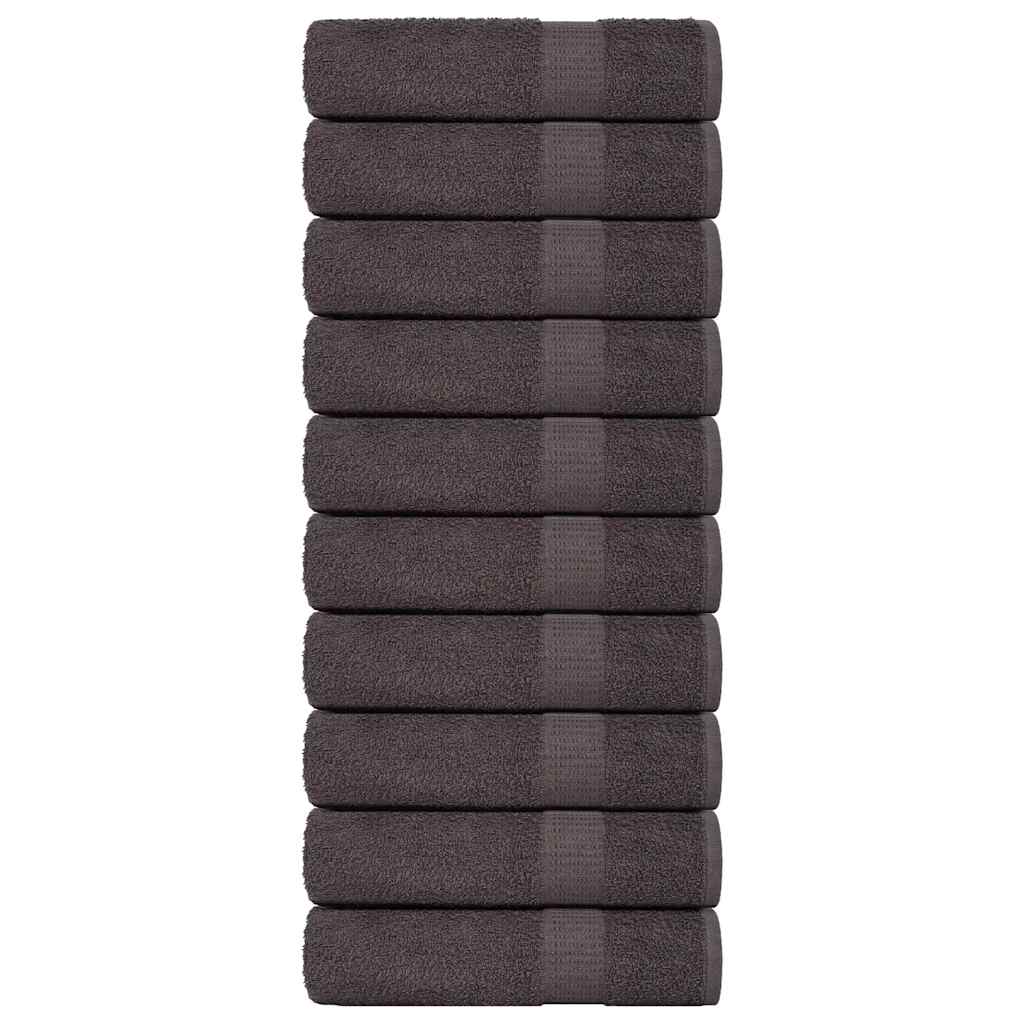 VIDAXL Duschtücher 10 ST 70x140 cm 360 g m² 100% Baumwoll -Anthrazit