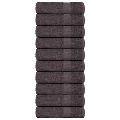 VIDAXL Duschtücher 10 ST 70x140 cm 360 g m² 100% Baumwoll -Anthrazit