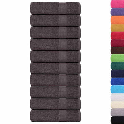 VIDAXL Duschtücher 10 ST 70x140 cm 360 g m² 100% Baumwoll -Anthrazit