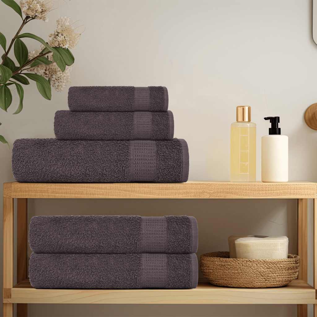VIDAXL Duschtücher 10 ST 70x140 cm 360 g m² 100% Baumwoll -Anthrazit