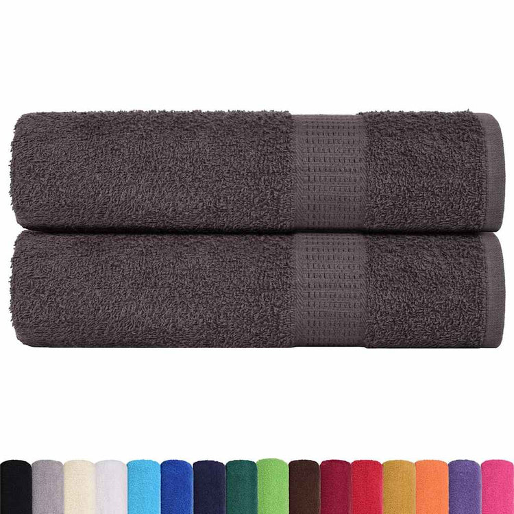 Vidaxl Badetücher 2 ST 100x150 cm 360 g m² 100% Baumwoll -Anthrazit