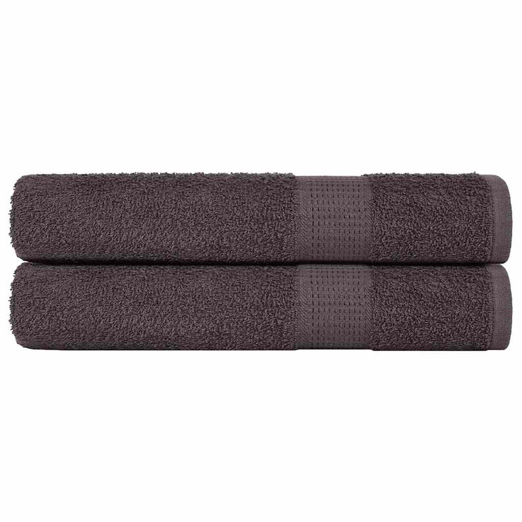 VIDAXL -Handtücher 2 ST 100x200 cm 360 g m² 100% Baumwoll -Anthrazitfarbe