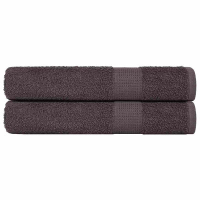 VIDAXL -Handtücher 2 ST 100x200 cm 360 g m² 100% Baumwoll -Anthrazitfarbe