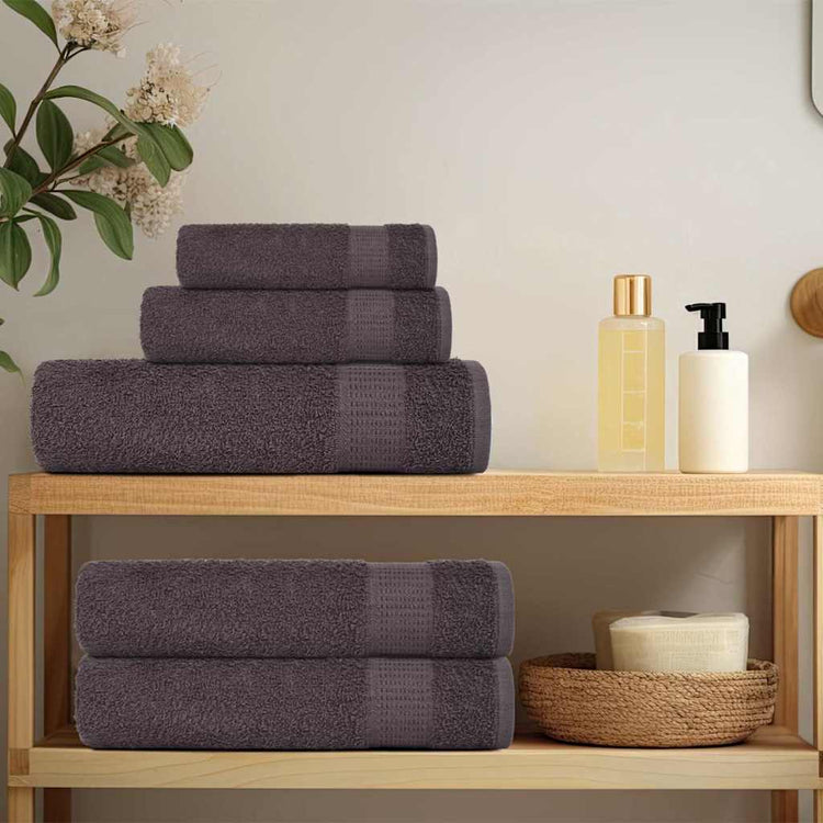 VIDAXL -Handtücher 2 ST 100x200 cm 360 g m² 100% Baumwoll -Anthrazitfarbe