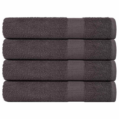 VIDAXL -Handtücher 4 ST 100x200 cm 360 g m² 100% Baumwoll -Anthrazitfarbe