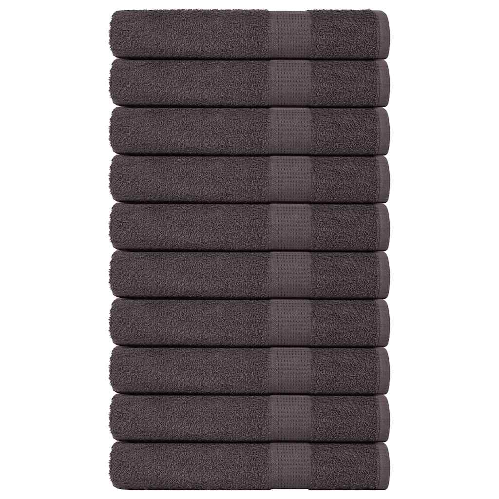 VIDAXL -Handtücher 10 ST 100x200 cm 360 g m² 100% Baumwoll -Anthrazitfarbe