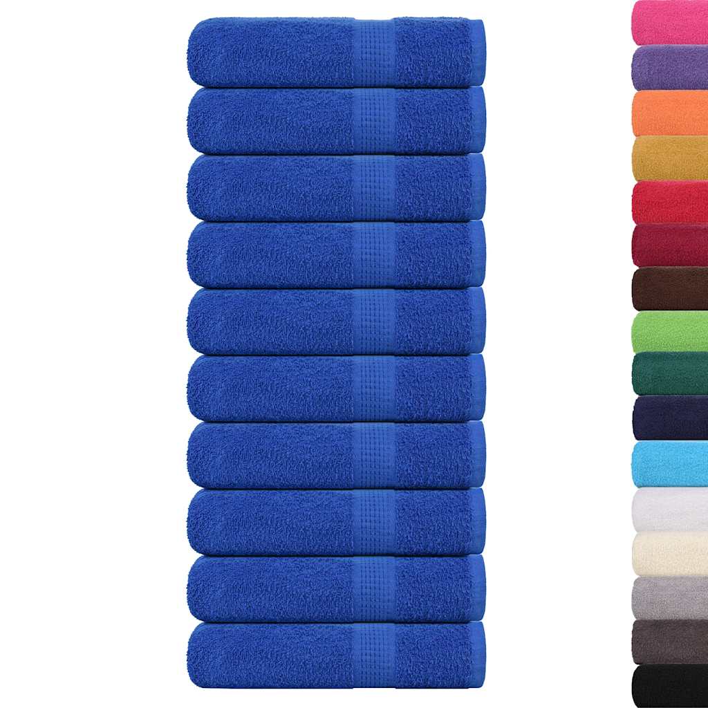 VIDAXL -Handtücher 10 ST 50x100 cm 360 g m² 100% Baumwollblau