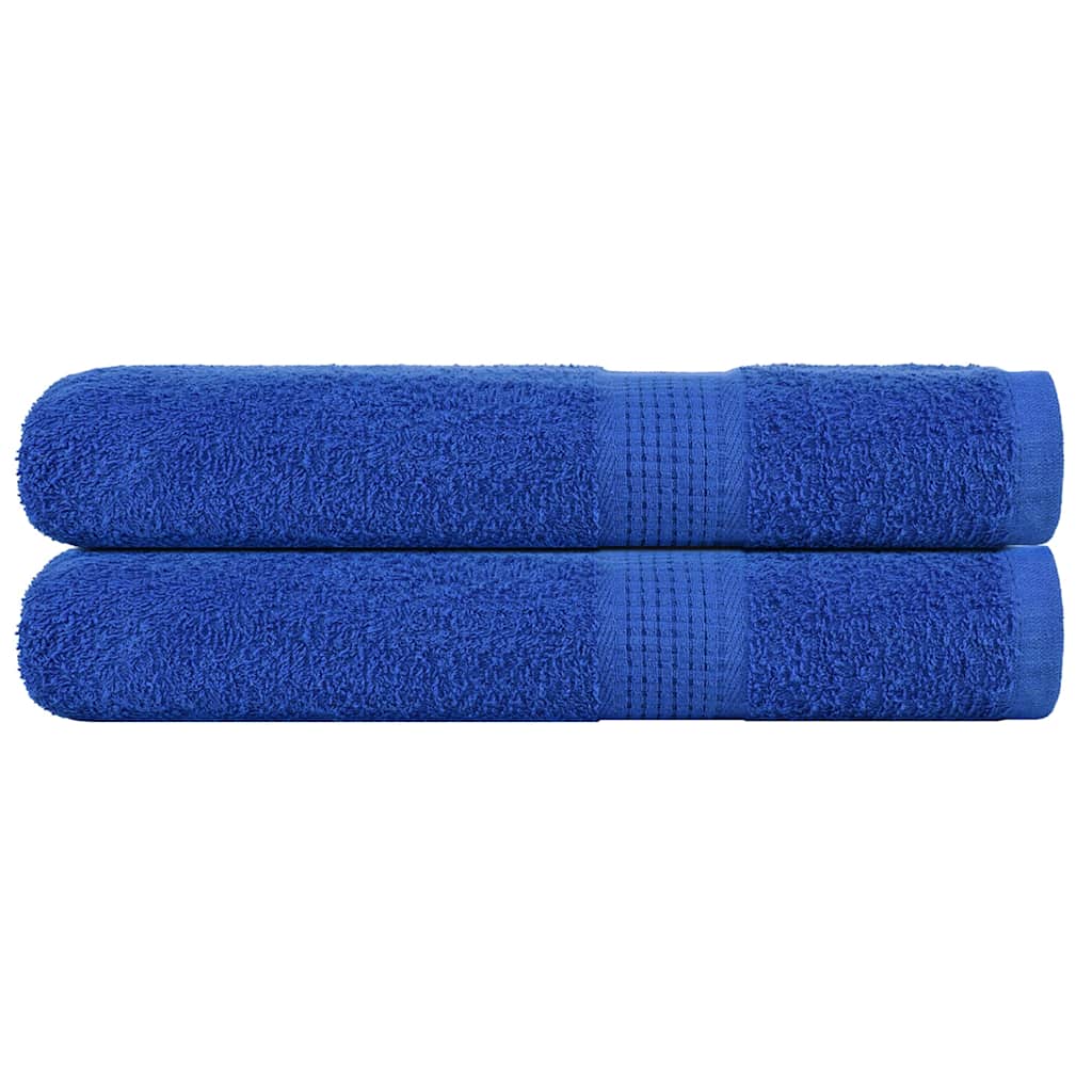 VIDAXL -Handtücher 2 PCs 100x200 cm 360 g m² 100% Baumwollblau