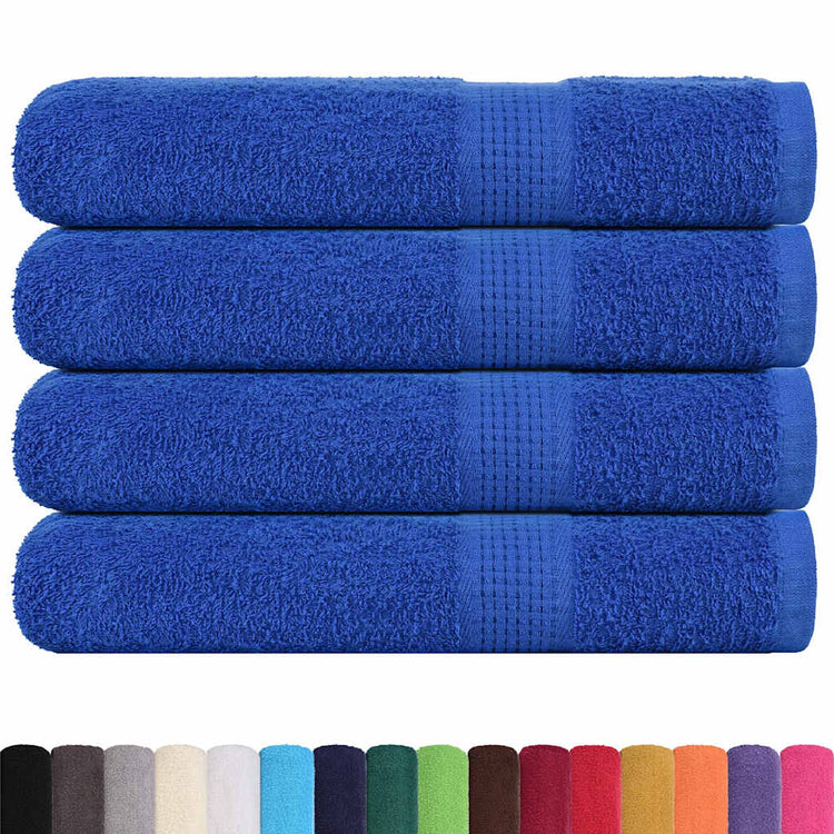 VIDAXL -Handtücher 4 ST 100x200 cm 360 g m² 100% Baumwollblau