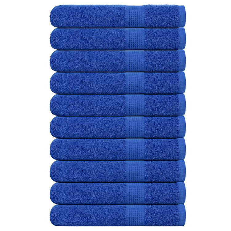 VIDAXL -Handtücher 10 Stcs 100x200 cm 360 g m² 100% Baumwollblau