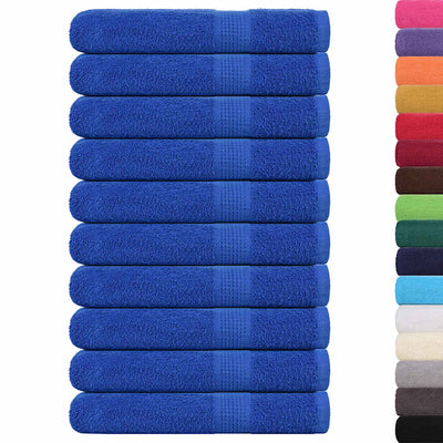 VIDAXL -Handtücher 10 Stcs 100x200 cm 360 g m² 100% Baumwollblau